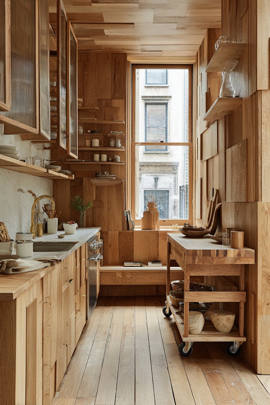 Compact Honey Oak Kitchen