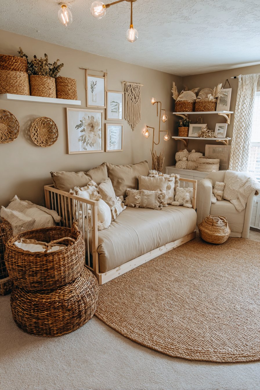 Bohemian Montessori Floor Bed Approach