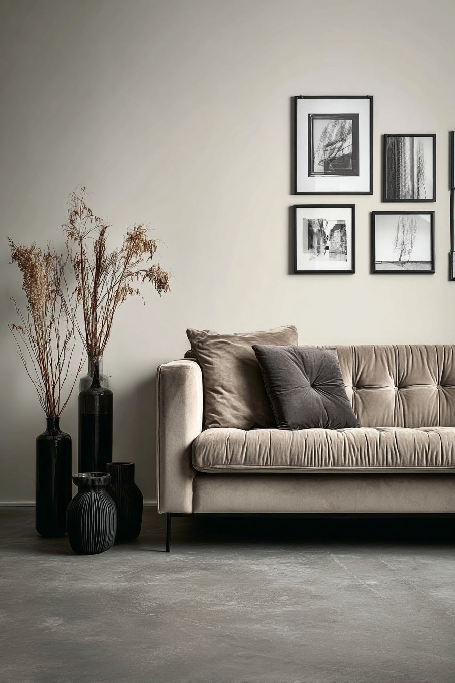 Curated Gallery Wall with Black Frames