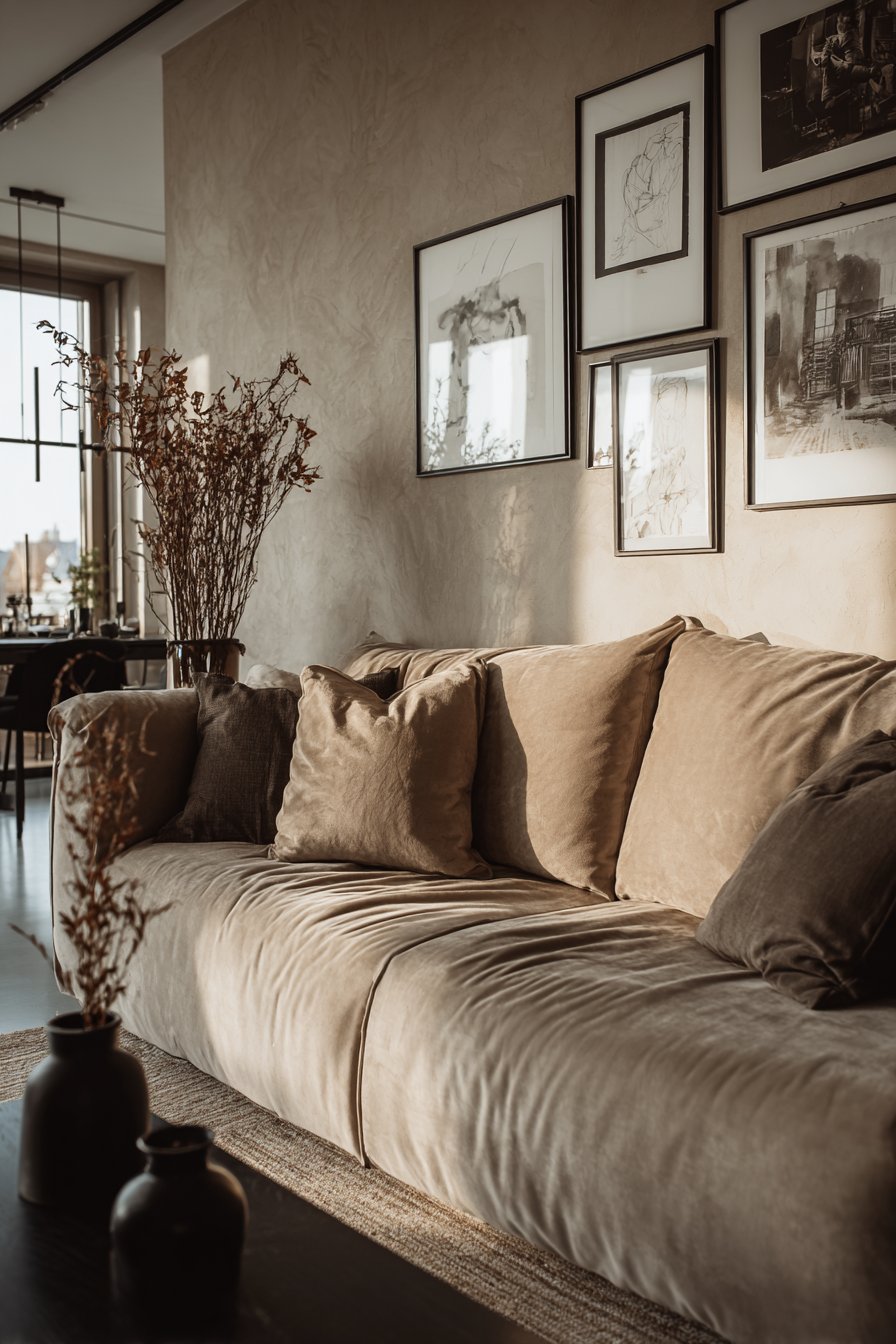 Curated Gallery Wall with Black Frames