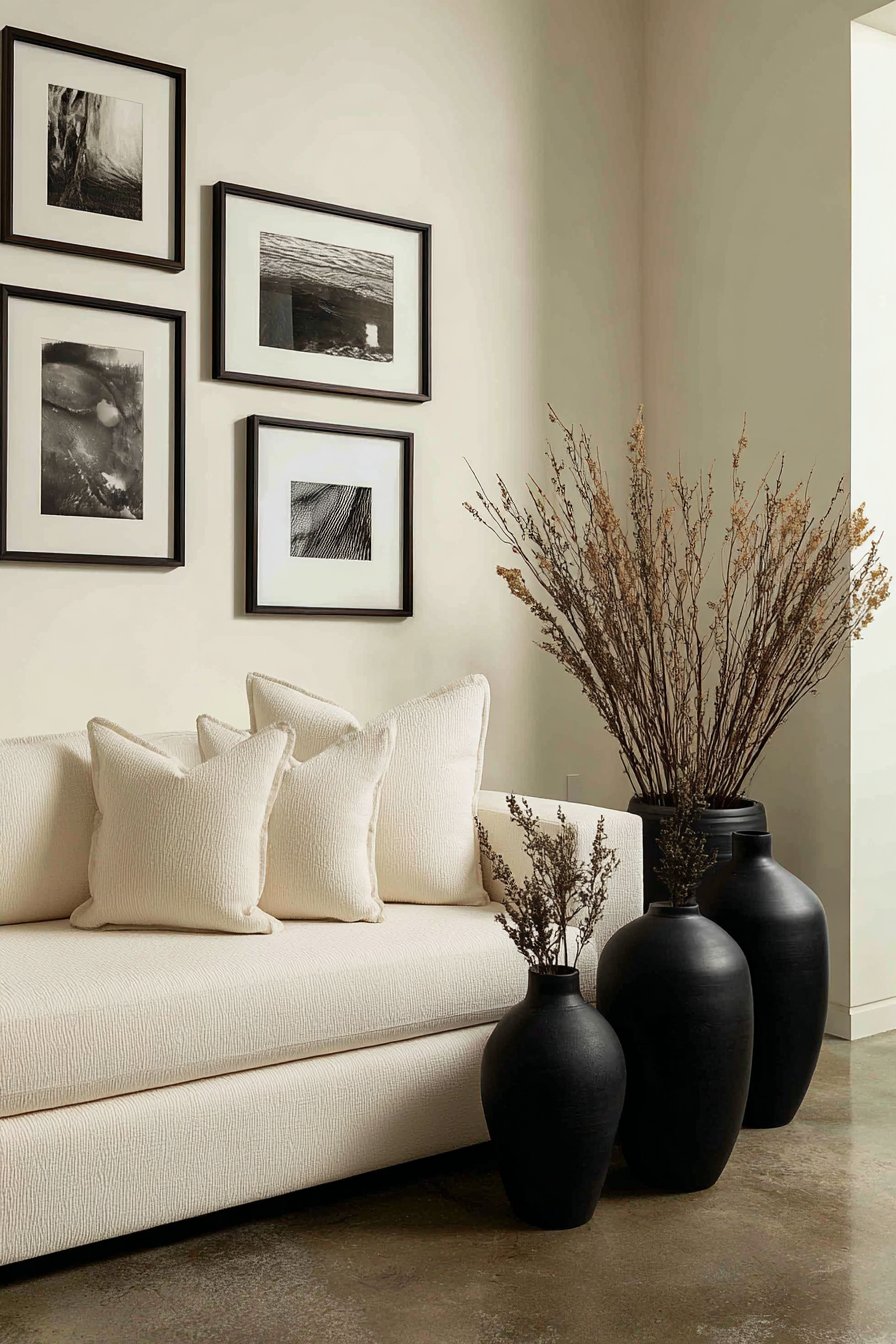 Curated Gallery Wall with Black Frames