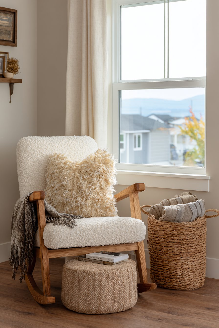 Vintage Rocking Chair Nursing Corner