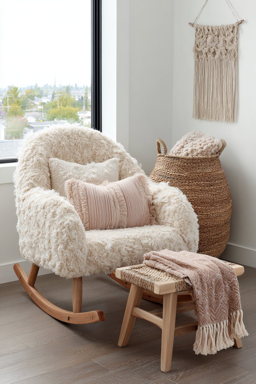 Vintage Rocking Chair Nursing Corner