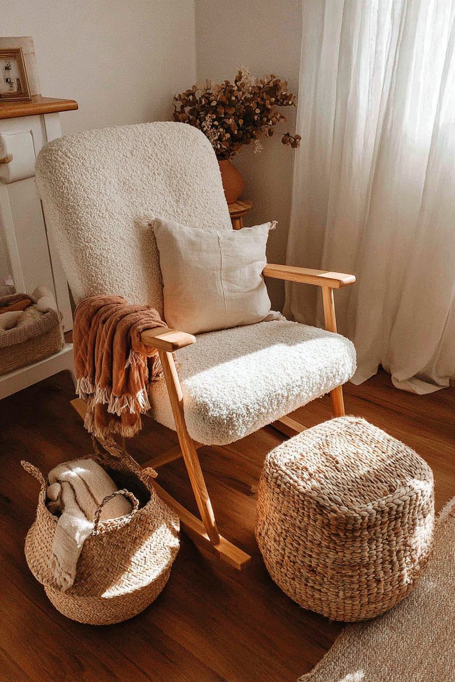 Vintage Rocking Chair Nursing Corner