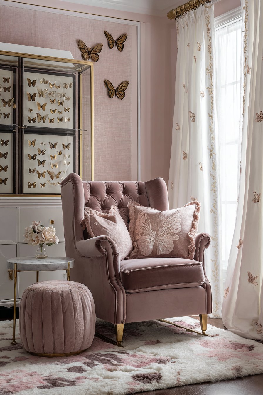 Luxurious Velvet and Brass Elegance