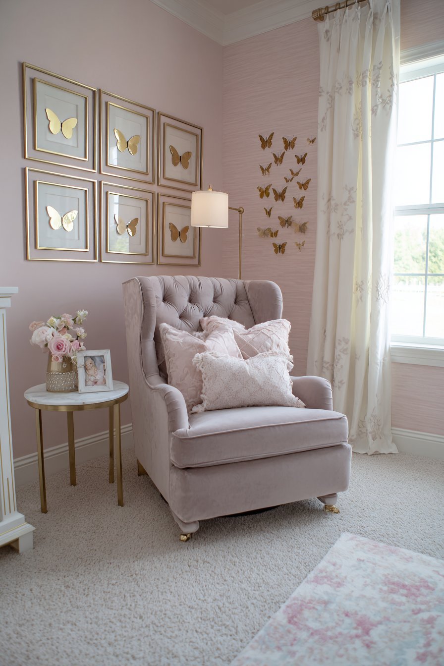 Luxurious Velvet and Brass Elegance