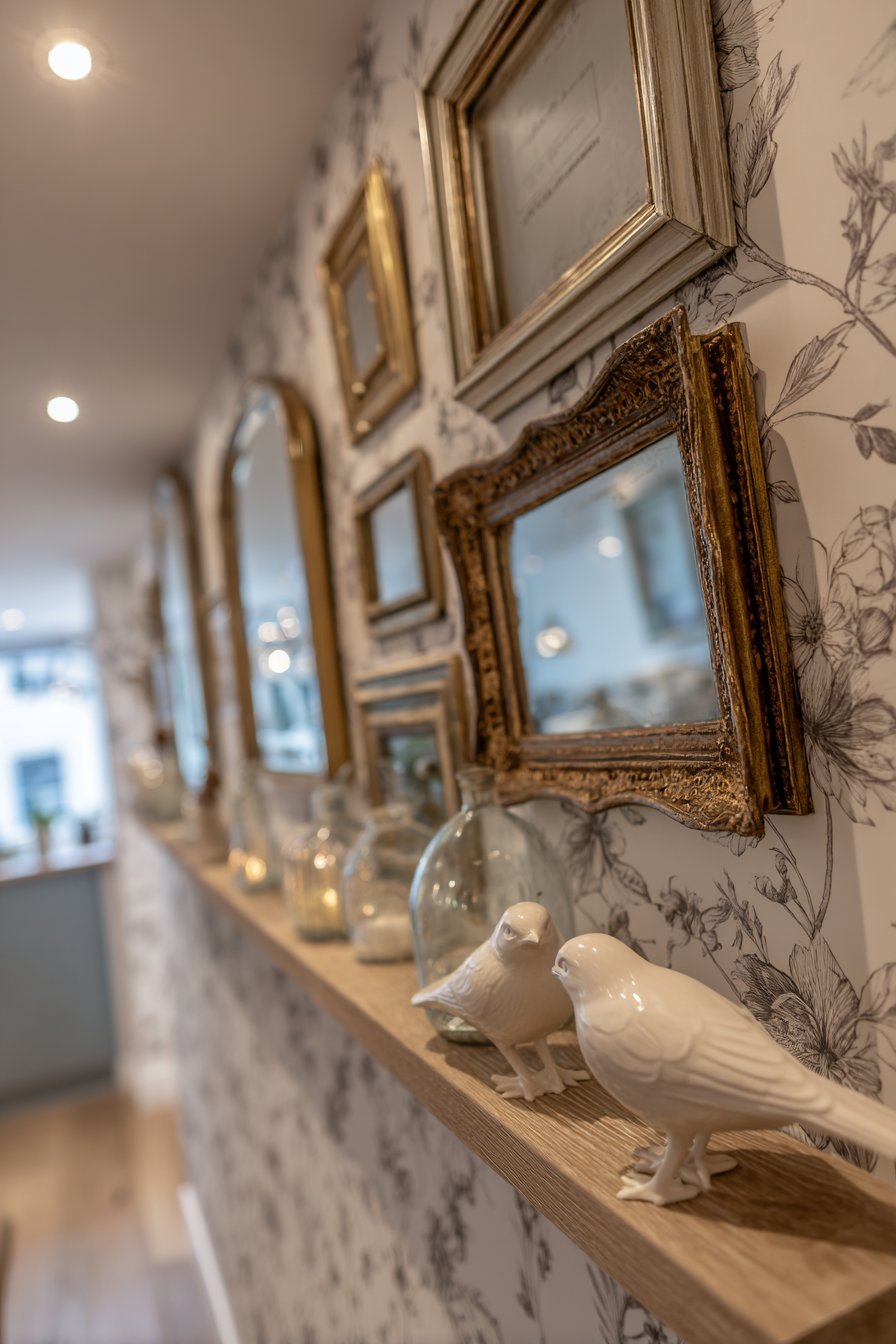 Vintage Floral Wallpaper Gallery Wall