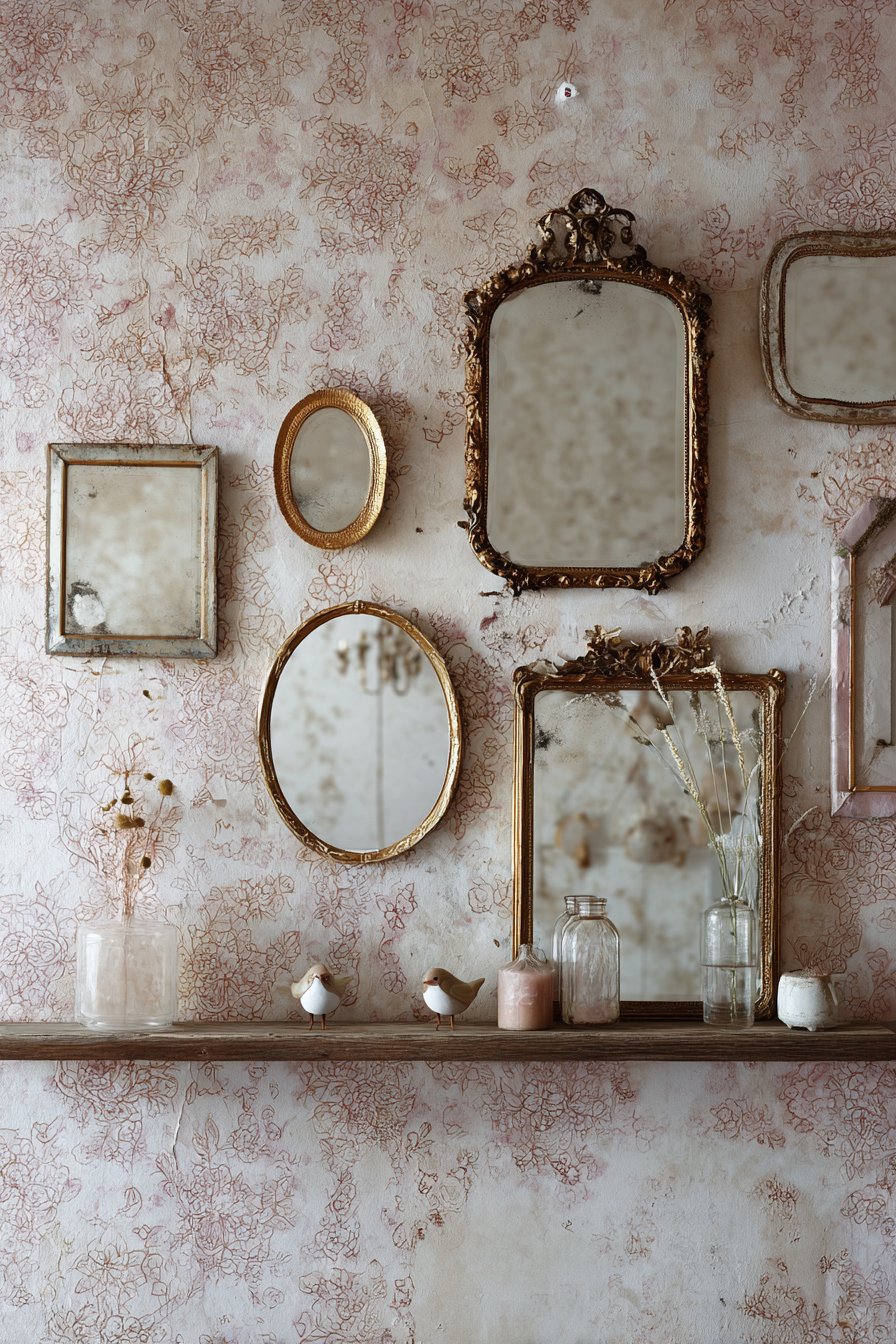 Vintage Floral Wallpaper Gallery Wall