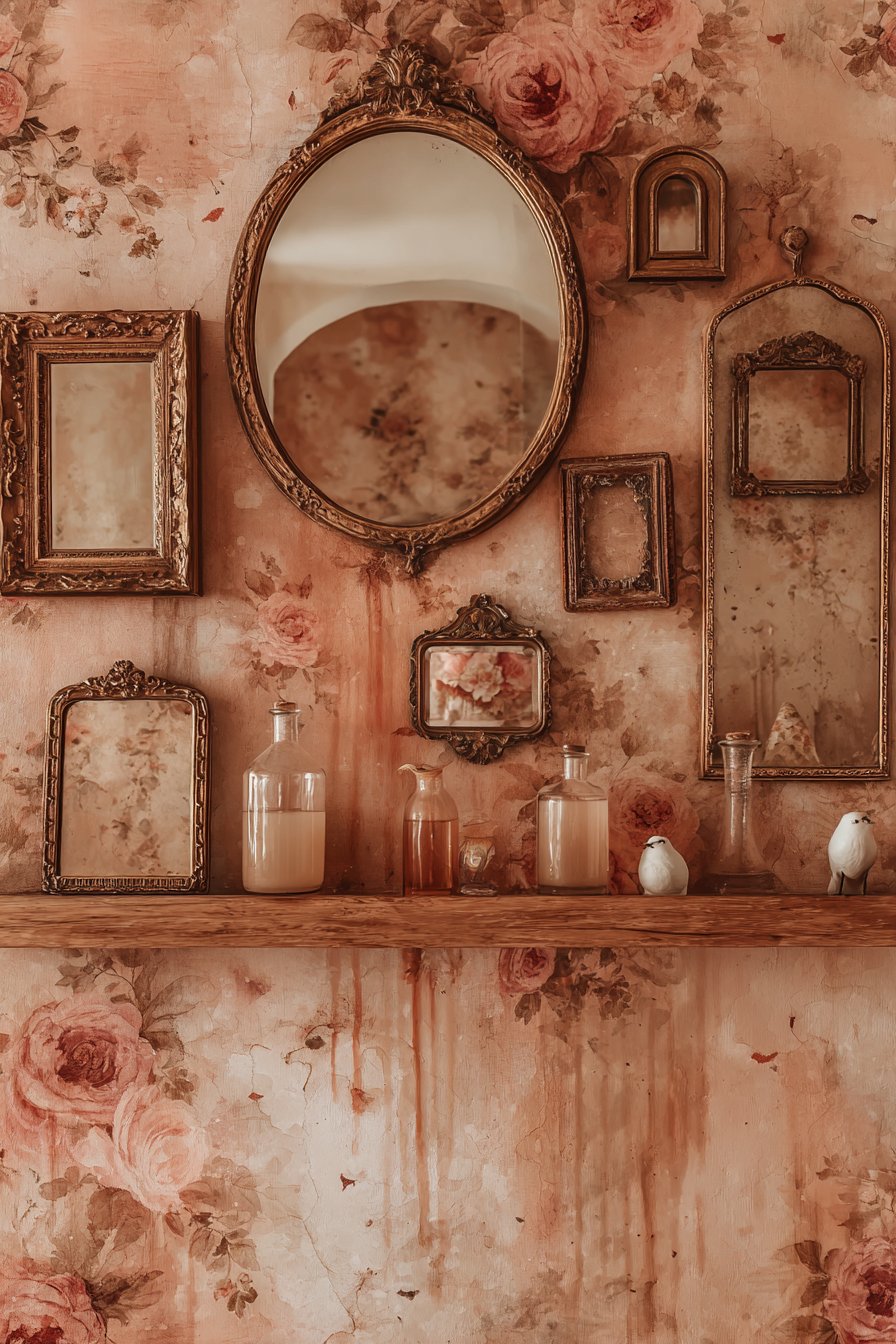 Vintage Floral Wallpaper Gallery Wall
