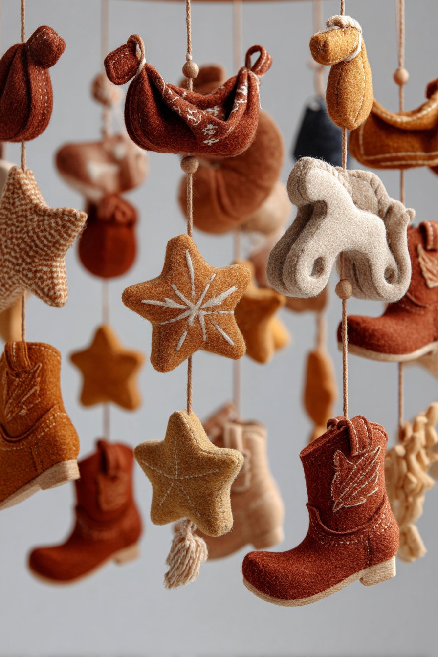 Handcrafted Mobile with Felt Elements