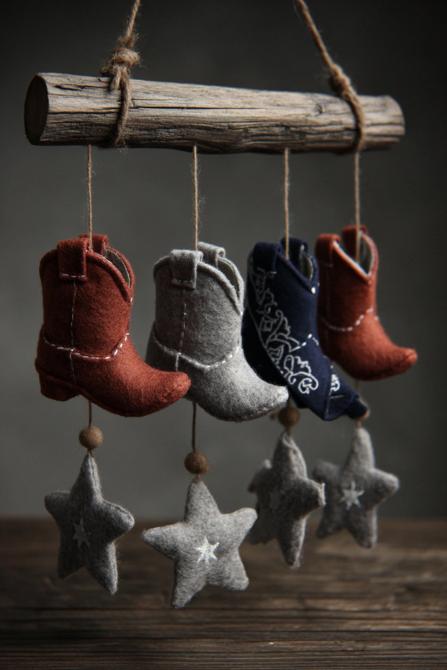 Handcrafted Mobile with Felt Elements