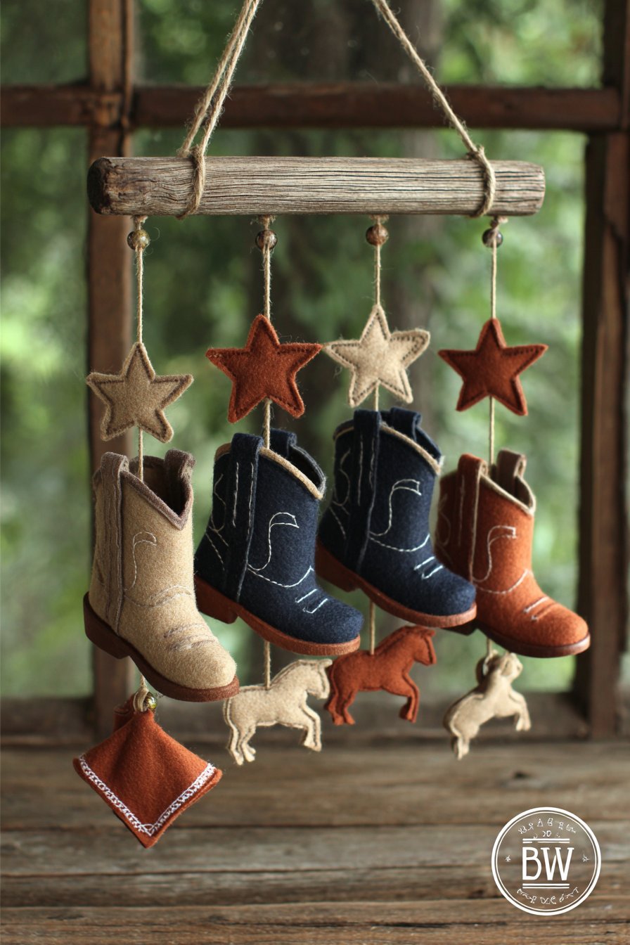 Handcrafted Mobile with Felt Elements