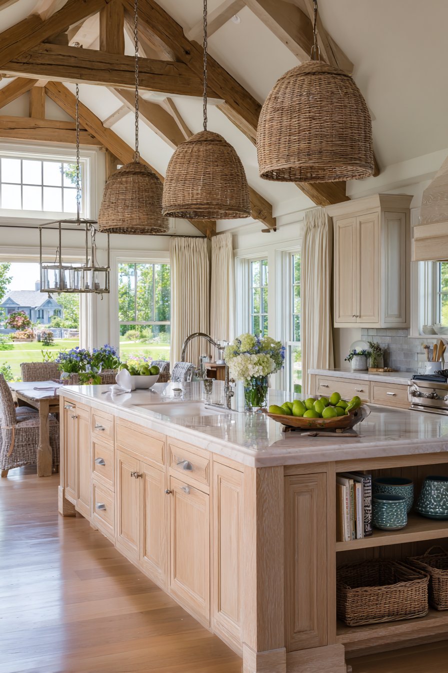 Garden View with Linen Panels