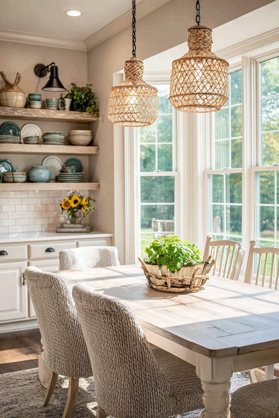 Garden View with Linen Panels