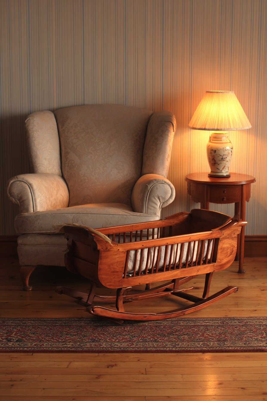 Vintage Cradle Corner Arrangement