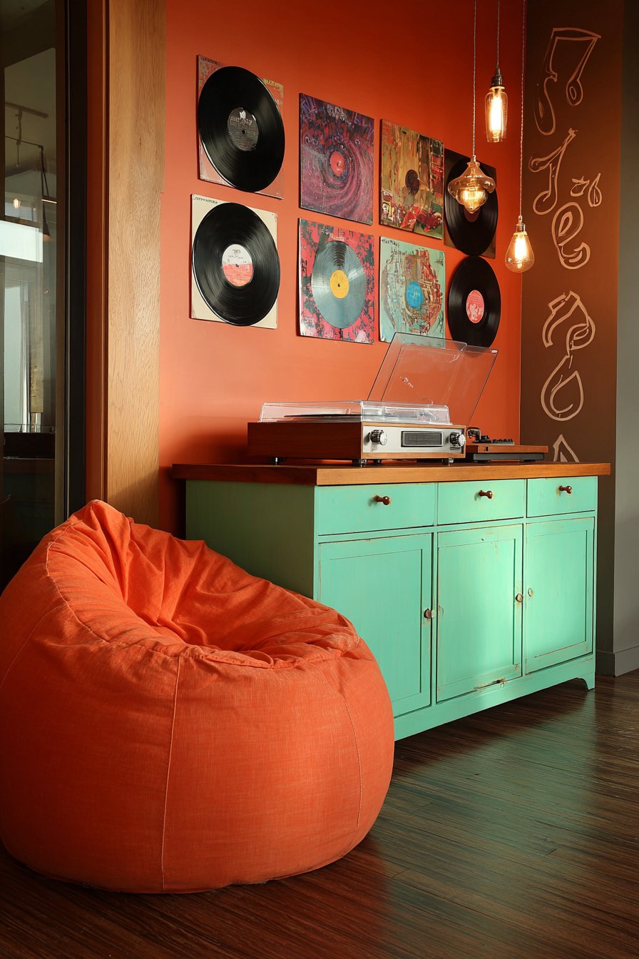 Vinyl Record Music Lover's Sanctuary