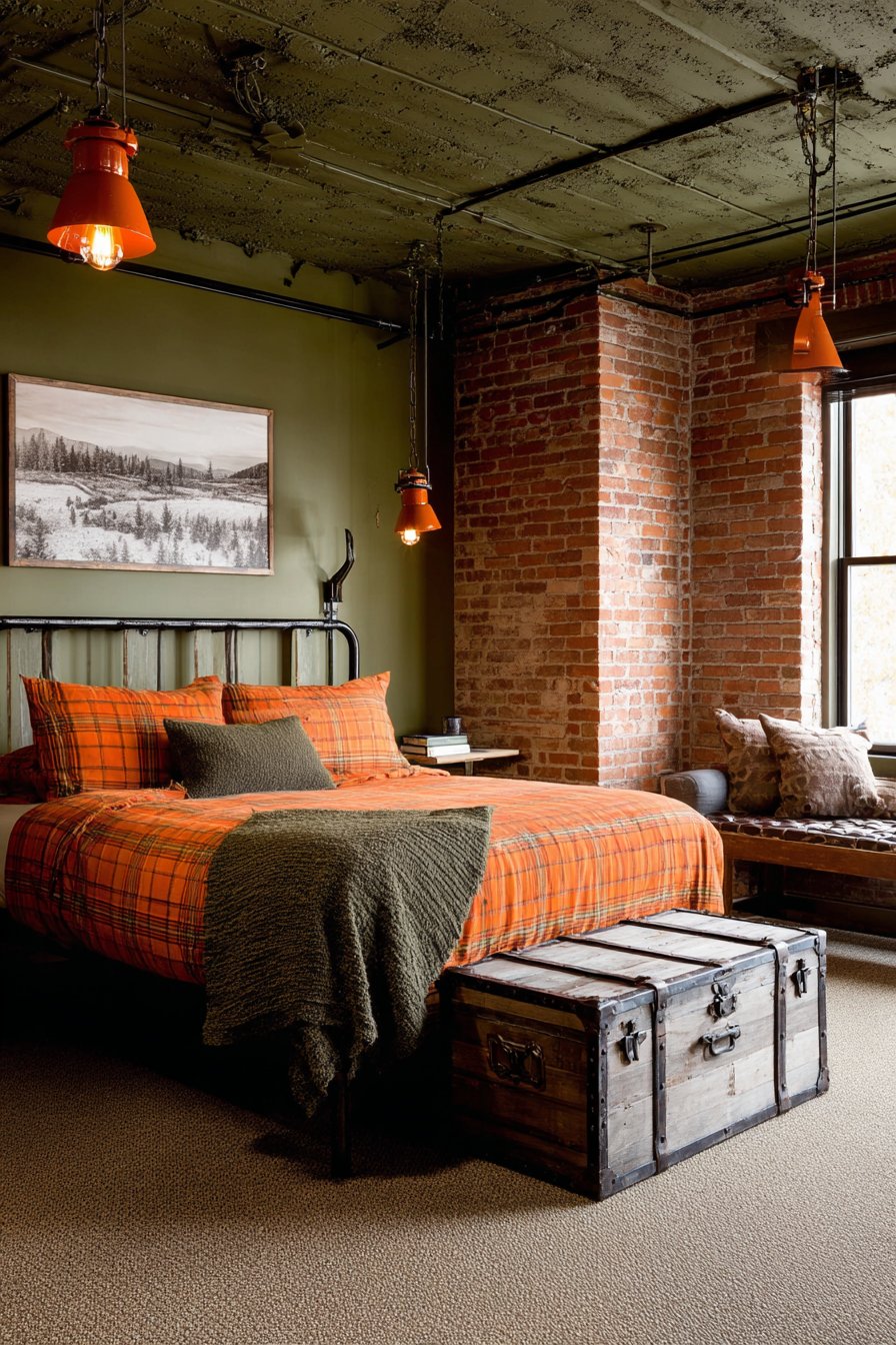 Rustic Olive Brick Character