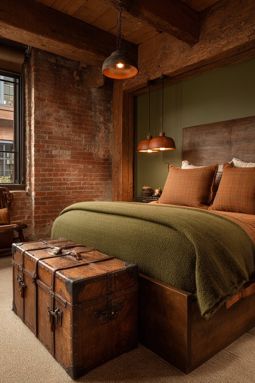 Rustic Olive Brick Character