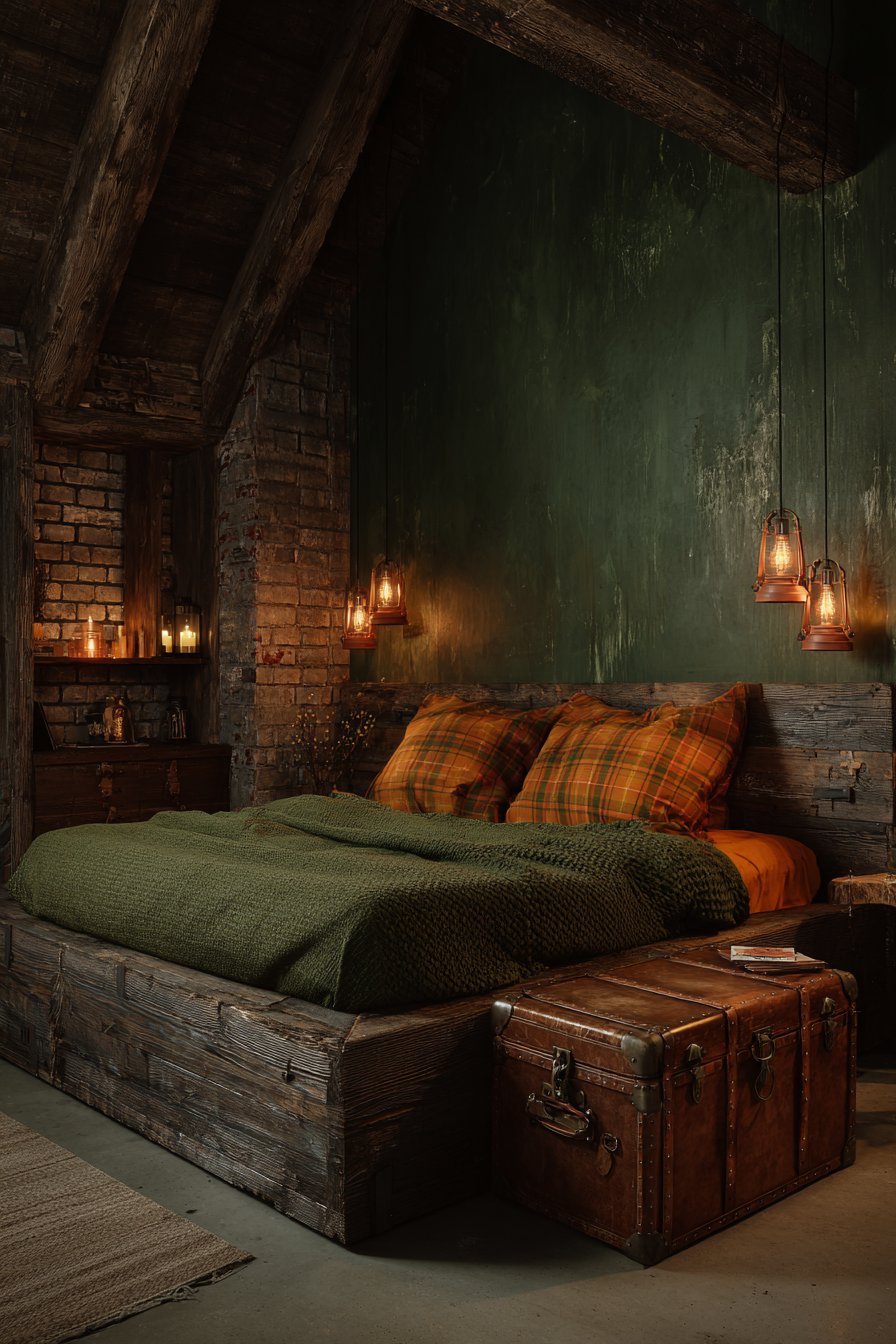 Rustic Olive Brick Character