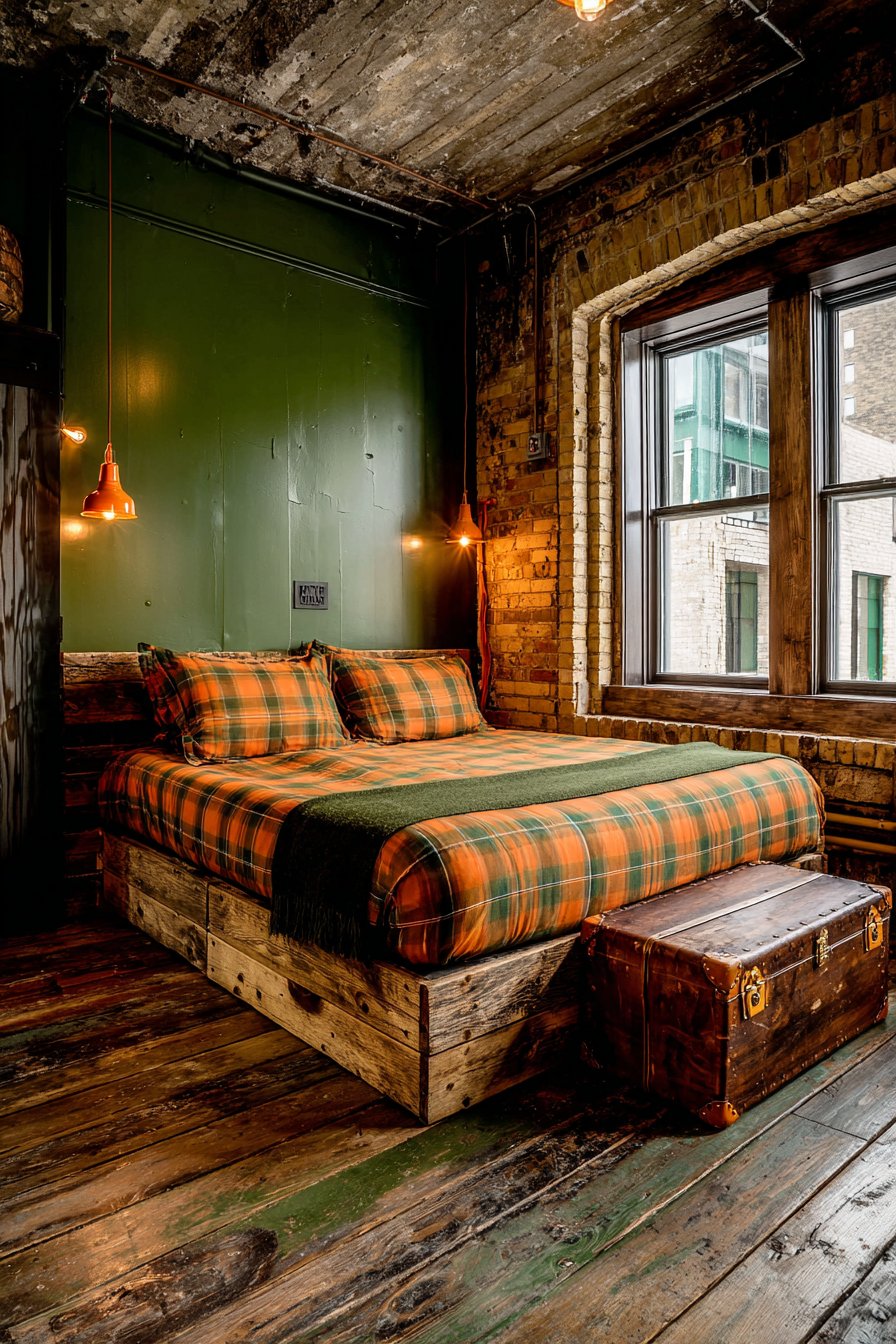 Rustic Olive Brick Character