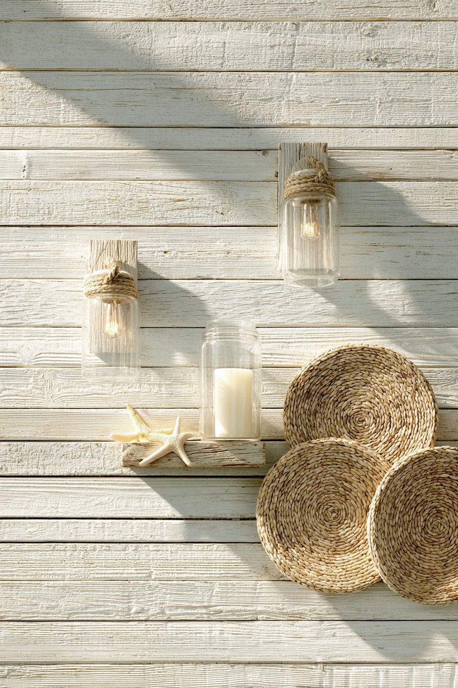 Coastal Whitewashed Wood Planks