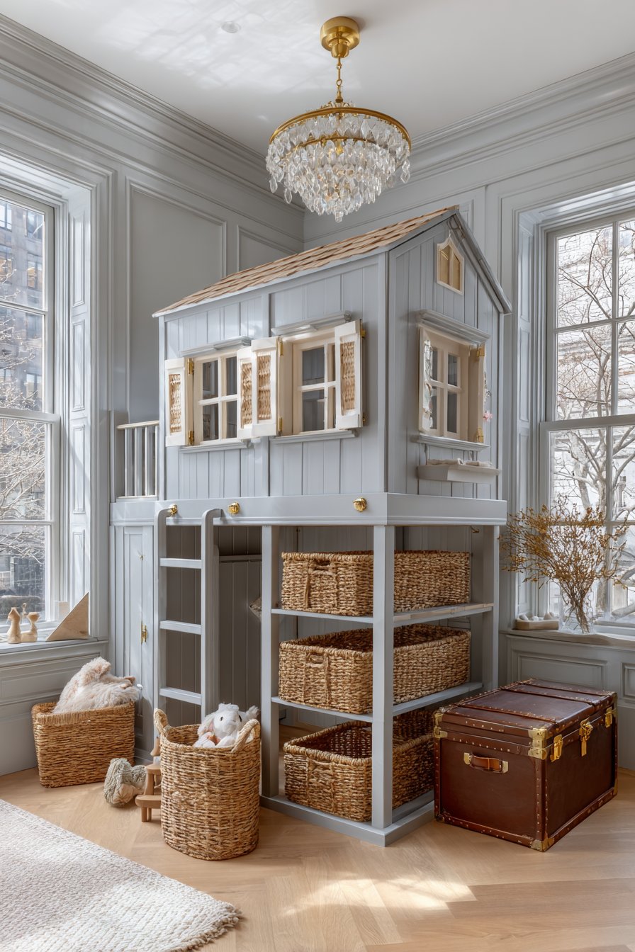 Custom Playhouse with Cork Flooring