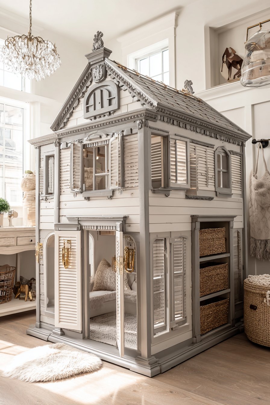 Custom Playhouse with Cork Flooring