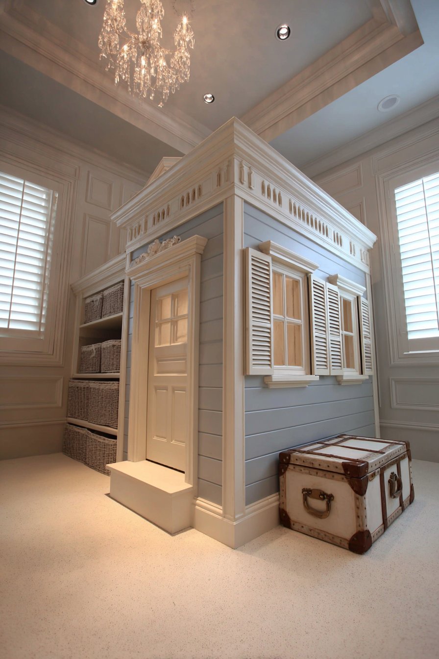 Custom Playhouse with Cork Flooring