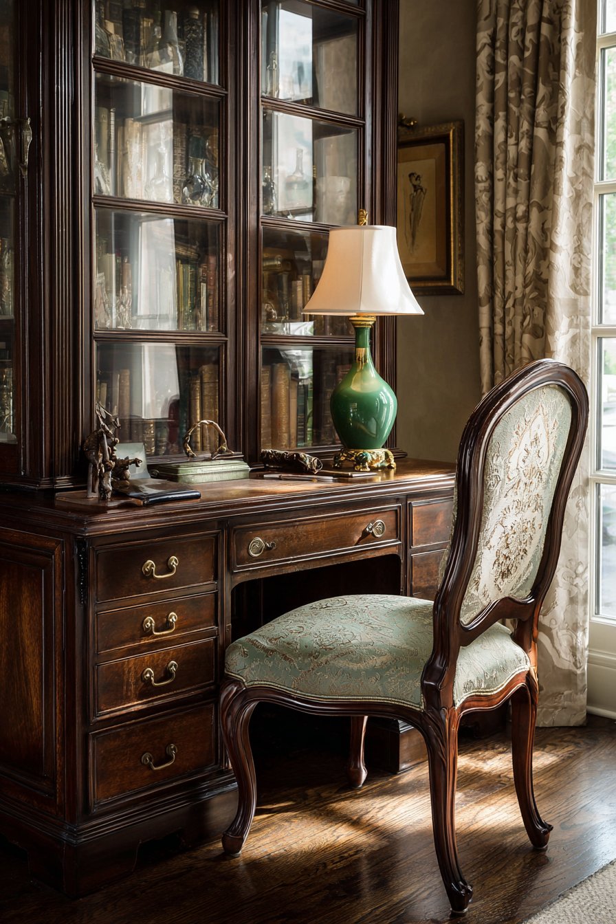 Mahogany Writing Desk Focal Point