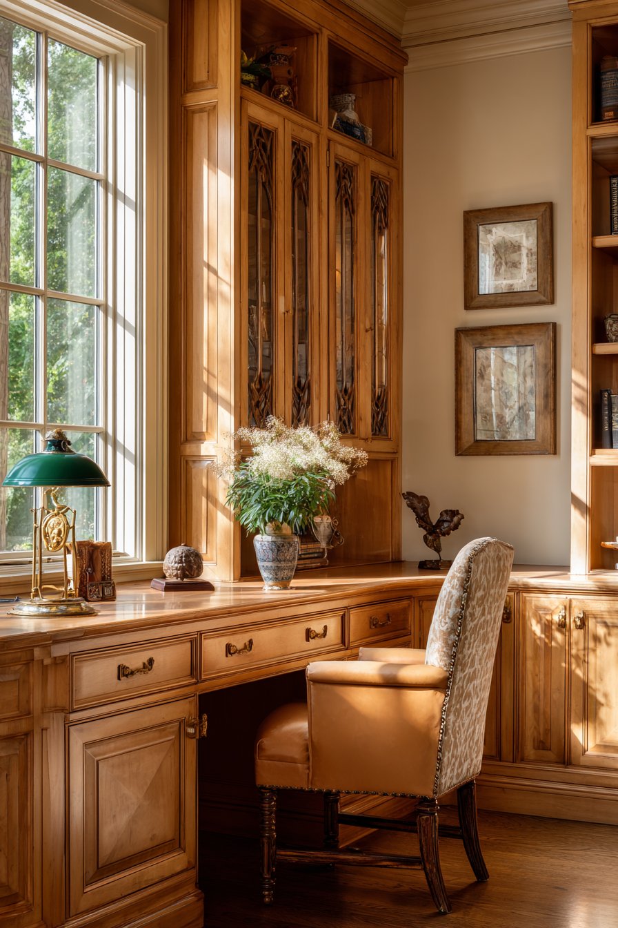 Mahogany Writing Desk Focal Point