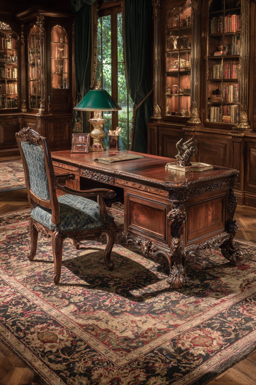 Mahogany Writing Desk Focal Point