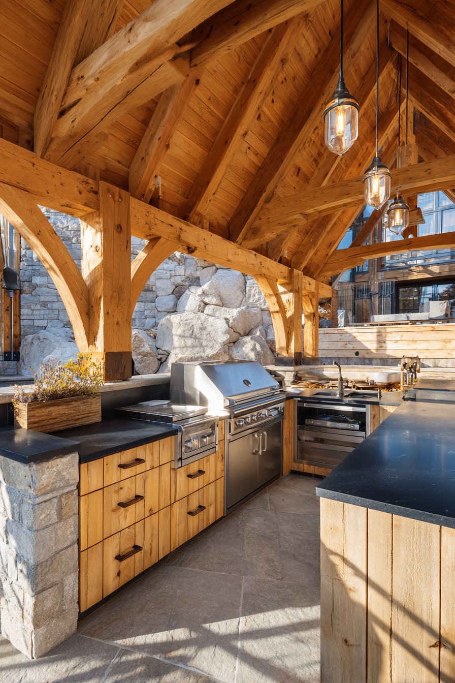 Covered Pavilion with Vaulted Ceiling