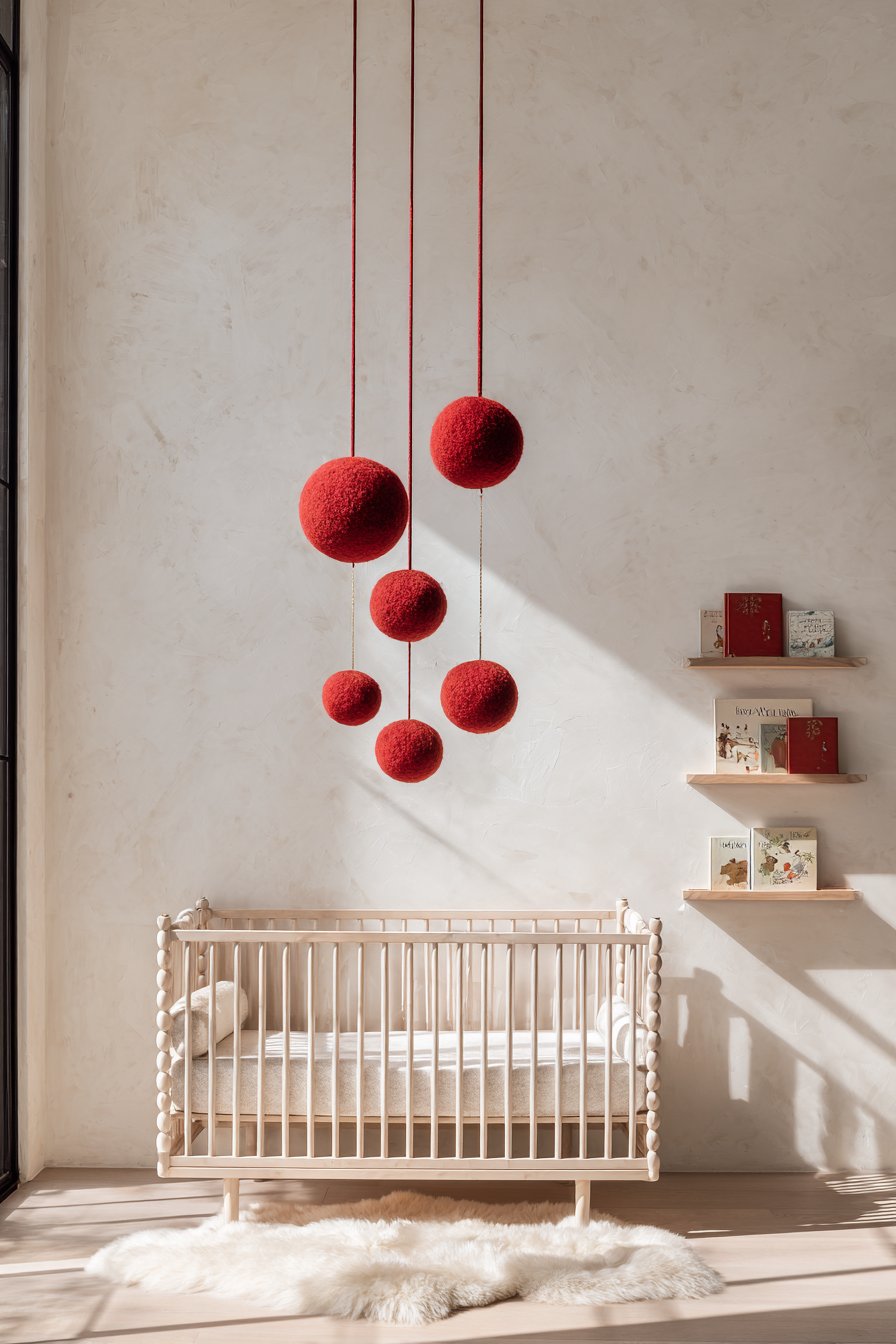Scandinavian Minimalist Red Accents