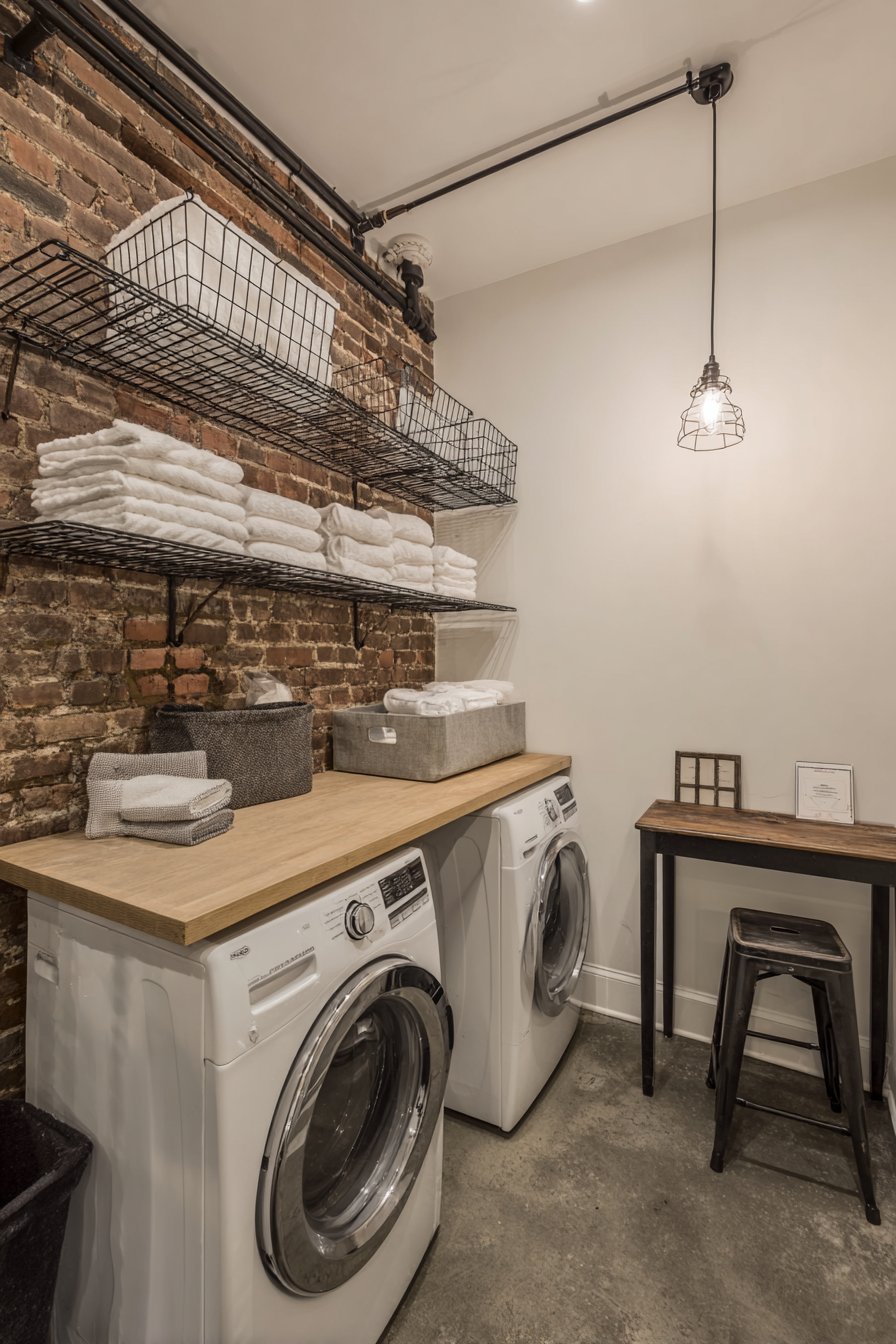 Industrial Aesthetic with Exposed Brick Accent