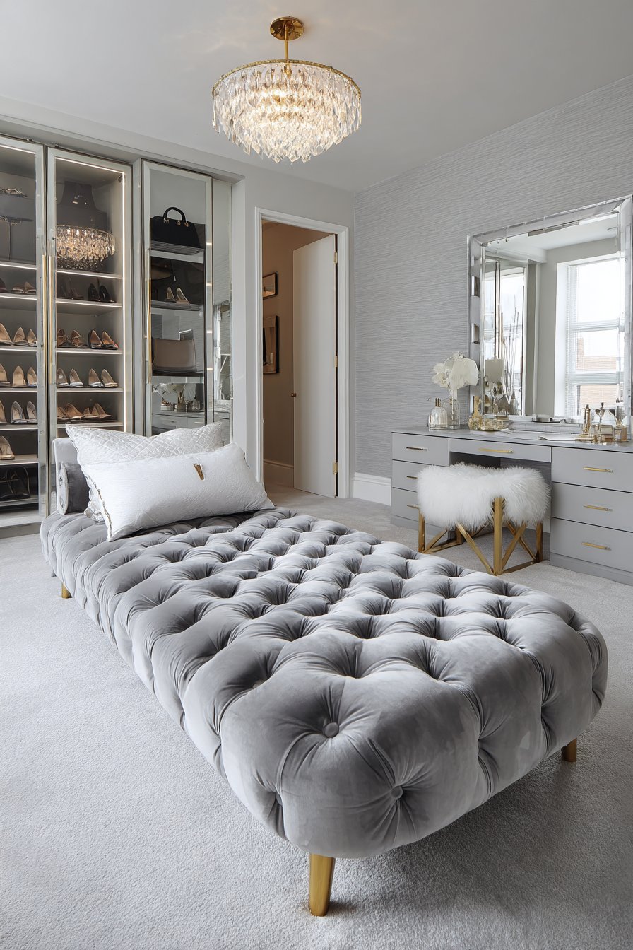 Sophisticated Dressing Room and Luxury Guest Suite