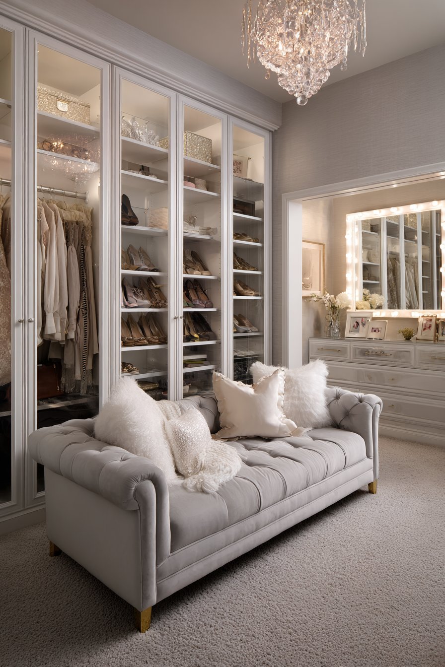 Sophisticated Dressing Room and Luxury Guest Suite