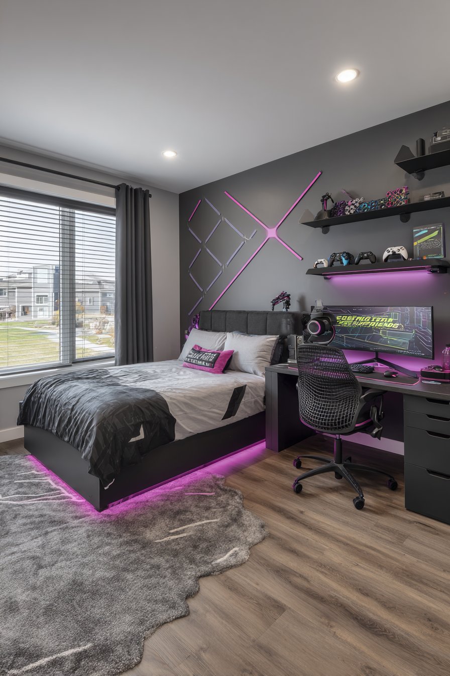 Tech-Savvy Gaming Command Center