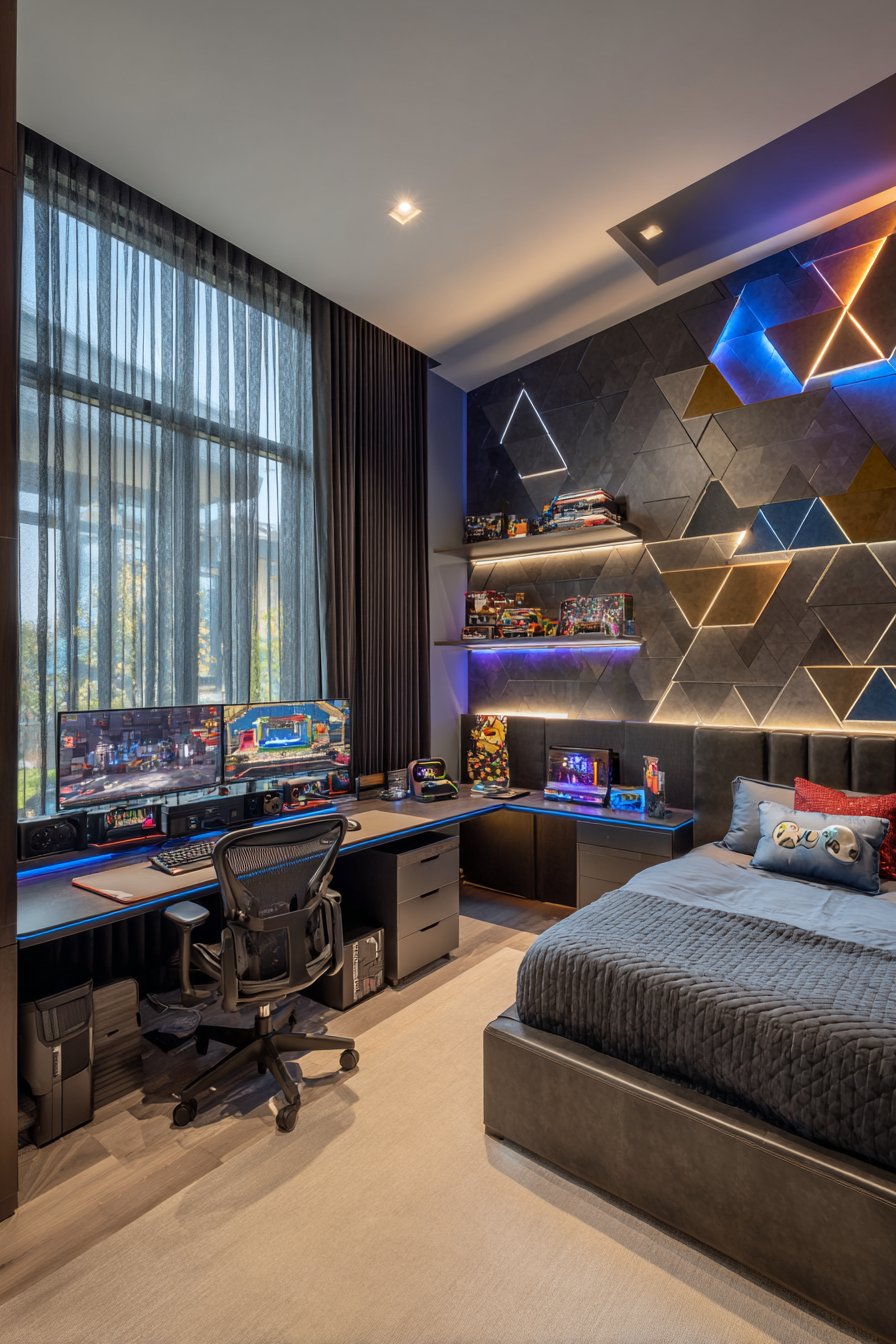 Tech-Savvy Gaming Command Center