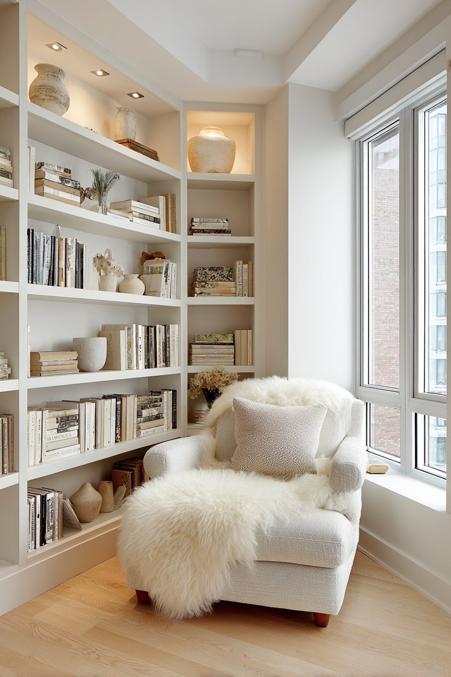 Built-In Bookshelf Corner