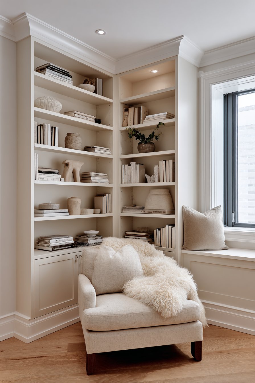 Built-In Bookshelf Corner