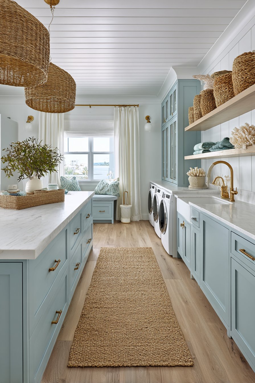 Coastal laundry room