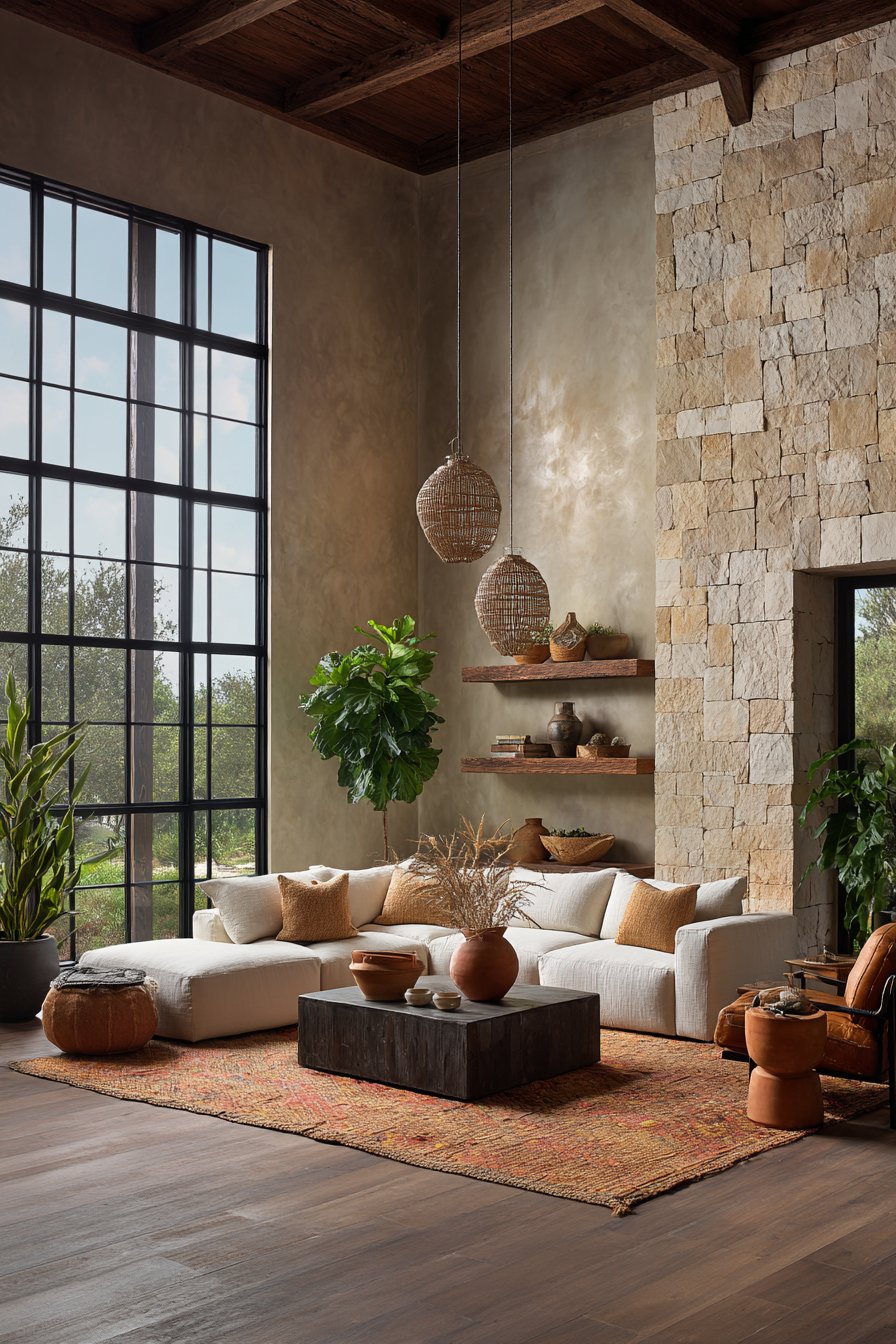 Earthy living room
