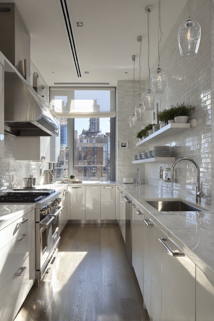 U shape kitchen design