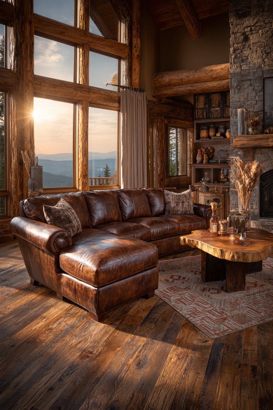 Dark earthy living room