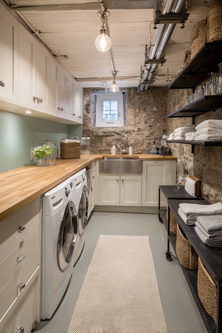Basement laundry room ideas