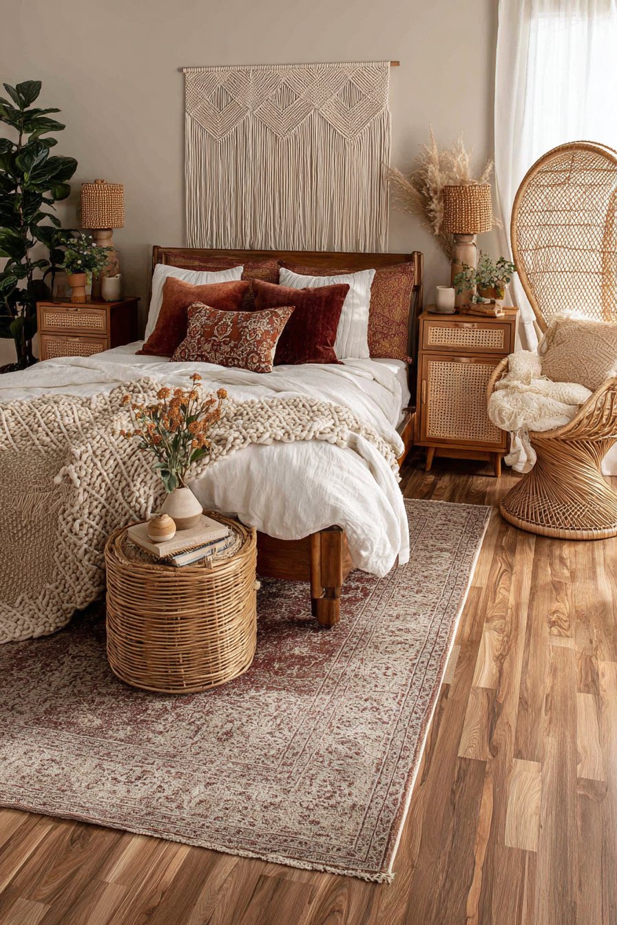 Boho chic bedroom