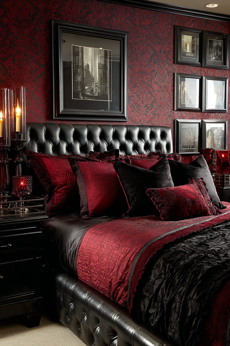 Red and black bedroom ideas