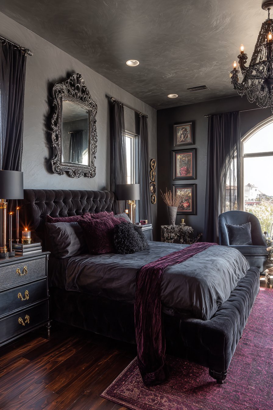 Dark feminine room