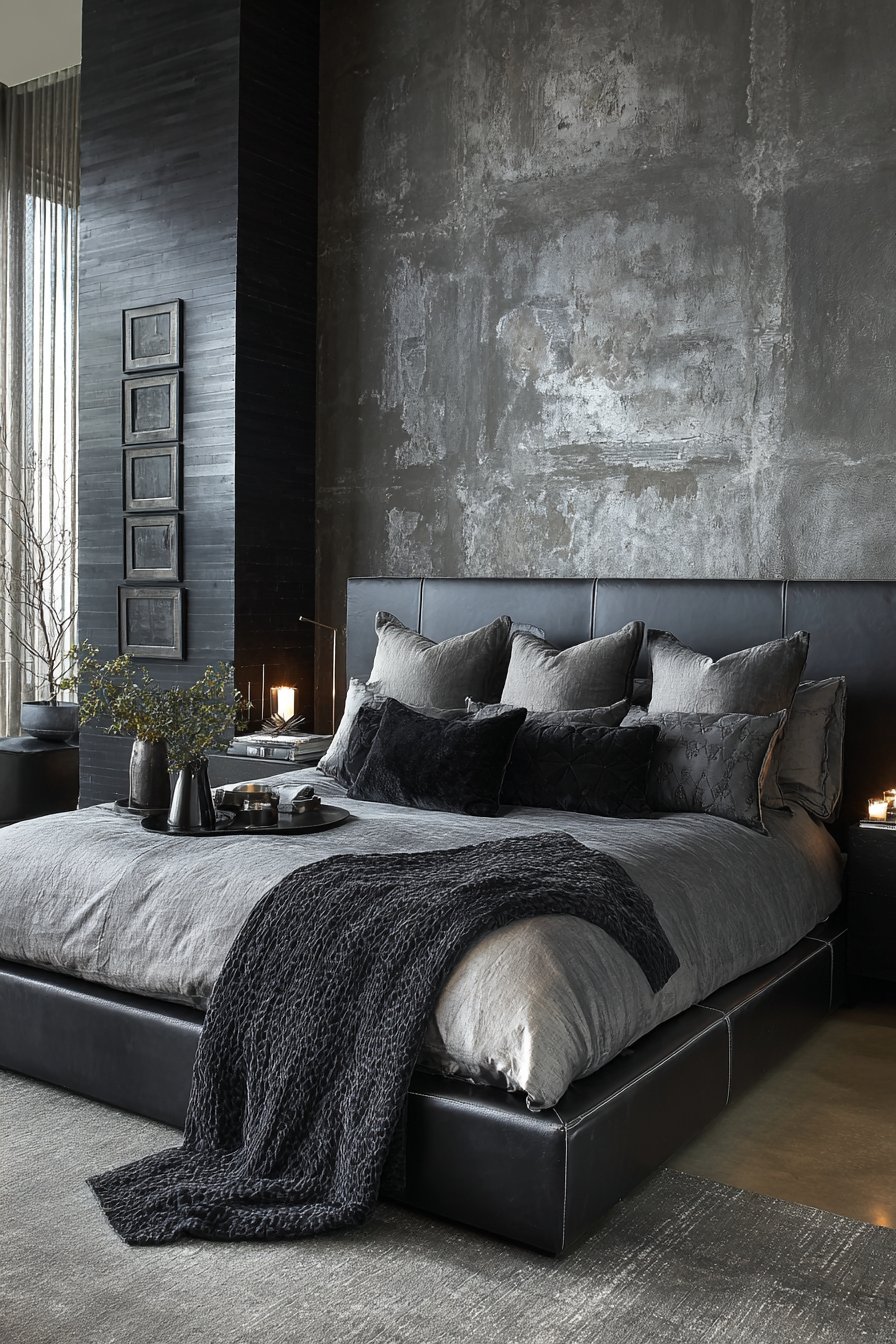 Gray and black bedroom ideas