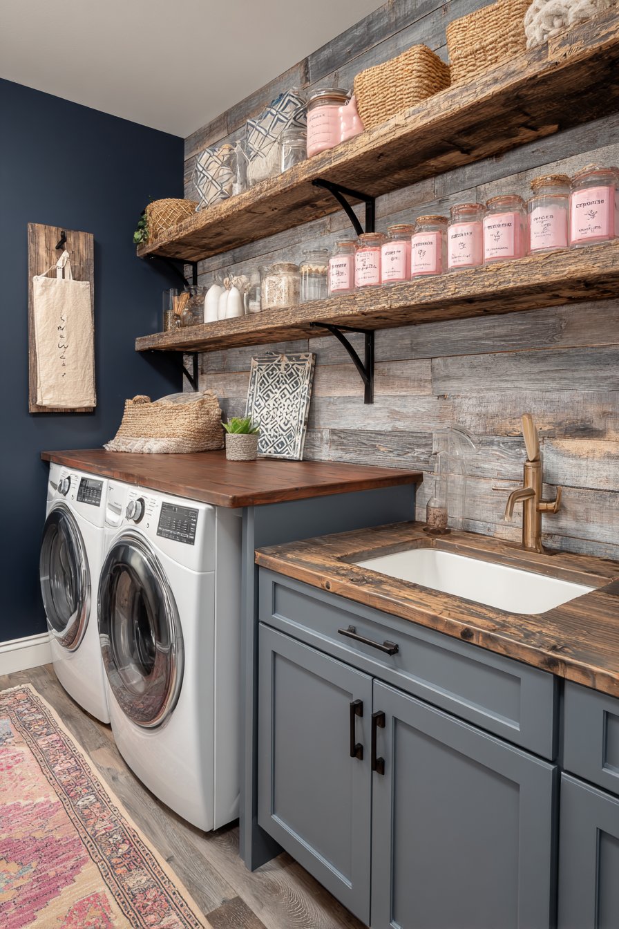 Eclectic laundry room